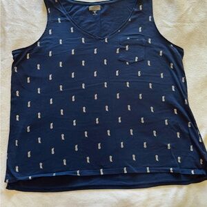 Old Navy Dark Blue Pineapple Women's Tank Top